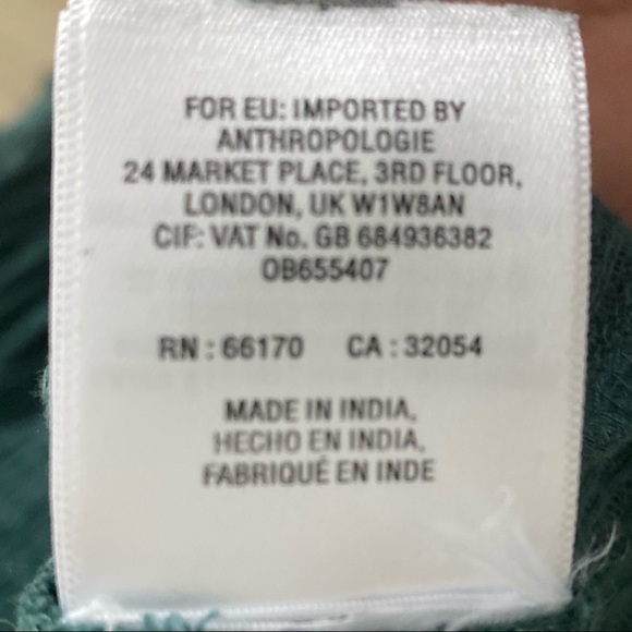 4/$20🛍ANTHROPOLOGIE GREEN SMOCKED SLEEVELESS TOP - Picture 5 of 8